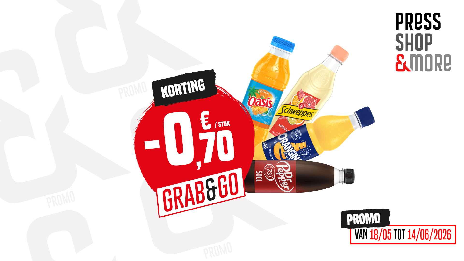 Promo SCHWEPPES, OASIS, ORANGINA & DR PEPPER